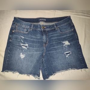 Maurice's Women's Distressed Jean Shorts 18W